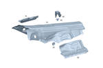 1676825303 - Panelling: Dampening, Transm. Tunnel for Mercedes-Benz: GLE350, GLE450, GLE450e, GLE53 AMG, GLE580, GLE63 AMG S, GLS450, GLS580, GLS63 AMG, Maybach GLS600 Image