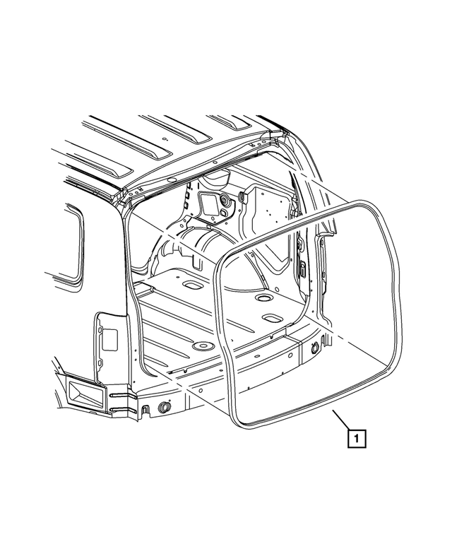 55369134AE - : Lift-Gate Opening Weatherstrip for Mopar Image