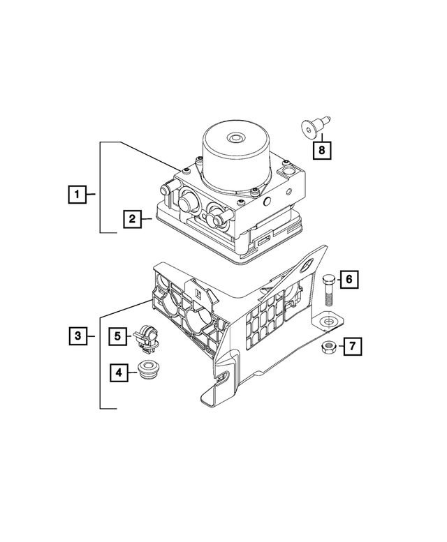 68201776AA - Electrical: Hydraulic Control Unit Bracket for Mopar Image image