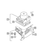 6510254AA - Electrical: Brake Mounting Bolt for Mopar Image