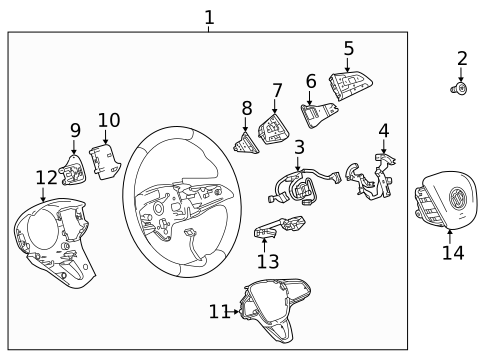 Steering Wheel & Trim for 2022 Buick Enclave #0
