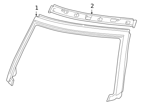 Windshield Header & Components for 2002 Volvo C70 #0
