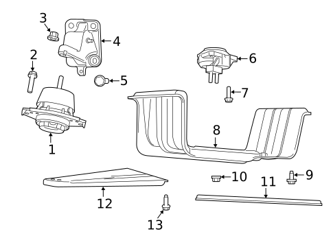 Engine & Trans Mounting for 2022 Jeep Grand Cherokee WK #1