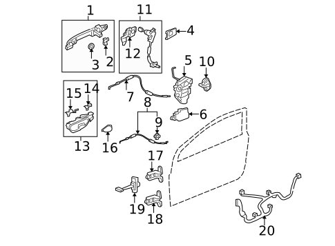 Lock & Hardware for 2008 Honda Civic #2