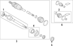 434200E340 - : 2024 Lexus TX350 - Axle Assembly for Lexus Image