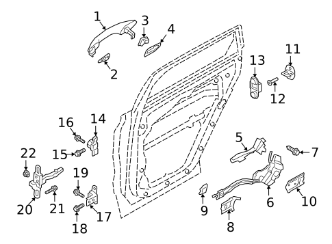 Rear Door for 2020 Hyundai Santa Fe #0