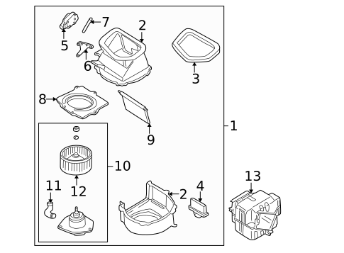 Blower Motor & Fan for 2000 Nissan Pathfinder #0