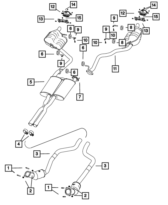 68057454AE - : Exhaust Muffler And Resonator for Mopar Image