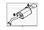 28710B0680 - Exhaust: Rear Muffler for Kia: Forte, Forte5 Image