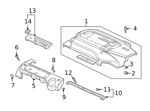 Engine Appearance Cover for 2003 Acura CL #0