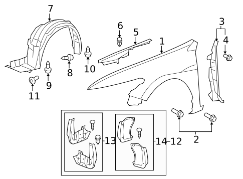 Exterior Trim - Fender for 2010 Honda Accord #1