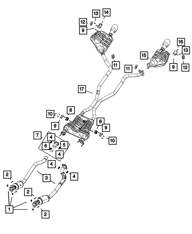 68436614AC - : Exhaust Pipe And Converter, Right for Mopar Image