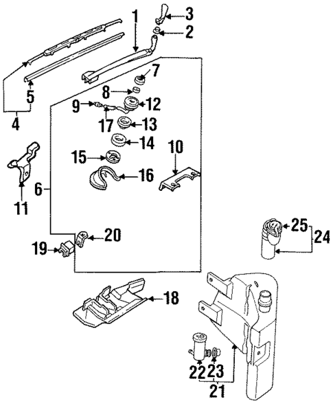 Wiper & Washer Components for 1993 Subaru SVX #0