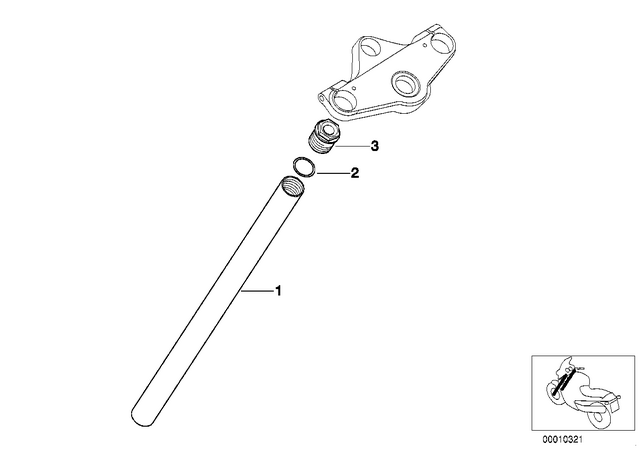 31422333389 - Front Axle, Front Suspension: Stanchion - Showa for BMW-Motorrad Image