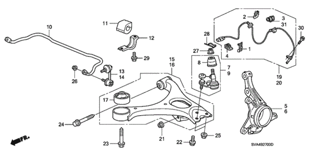 Front Knuckle for 2007 Honda Civic #0
