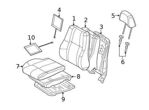 Front Seat Components for 2014 Jeep Grand Cherokee #1