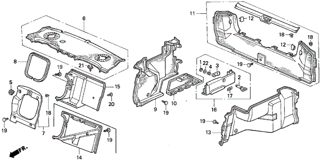 Trunk Lining for 1995 Honda Prelude #0