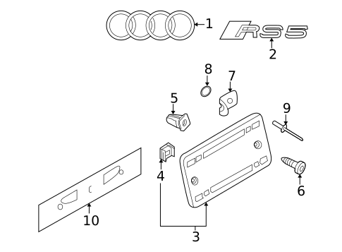 Exterior Trim - Lift Gate for 2022 Audi RS5 Sportback #0
