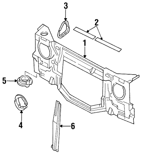 Radiator Support for 1997 Acura SLX #0