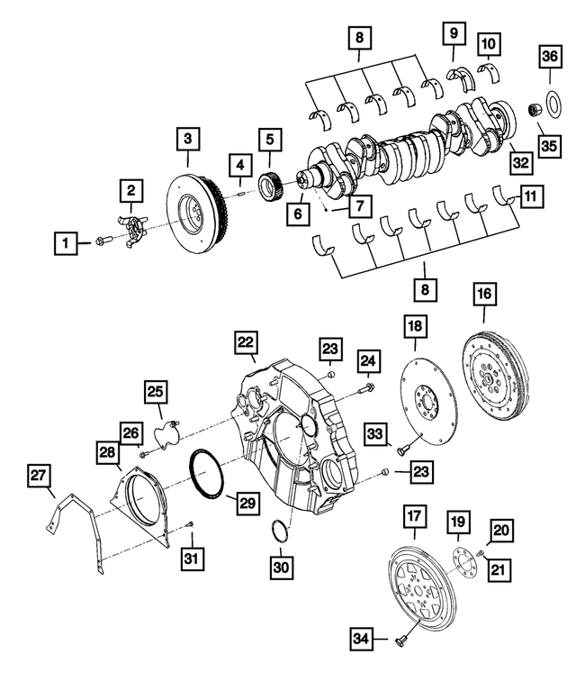 68002984AA - 6.7L Turbo Diesel; Engine: Bolt, Mounting for Mopar Image image