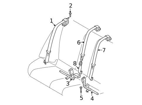 Rear Seat Belts for 2011 BMW M3 #0