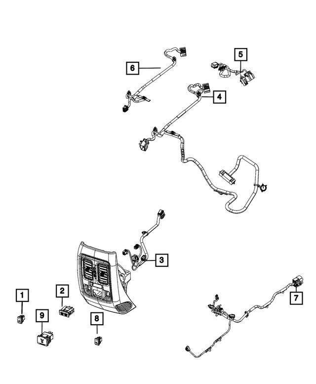 68467447AC - Electrical: Console Wiring for Mopar Image image
