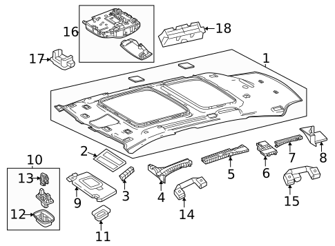 Interior Trim - Roof for 2021 Mercedes-Benz GLC43 AMG #1
