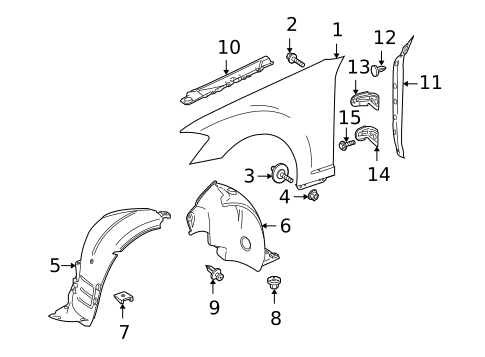 Fender & Components for 2013 Mercedes-Benz S350 #0