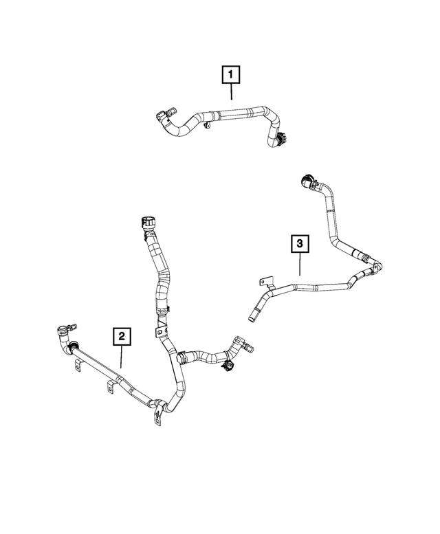 68403555AB - Air Conditioners and Heaters: Heater Return Hose And Tube for Mopar Image