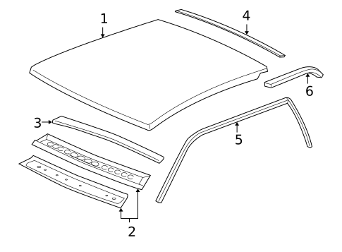 Roof & Components for 2002 Chevrolet Silverado 1500 #1