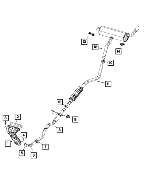 Exhaust System for 2015 Jeep Cherokee #3