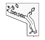 6M145673DM - Cooling System: Pressure Pipe for Audi Image