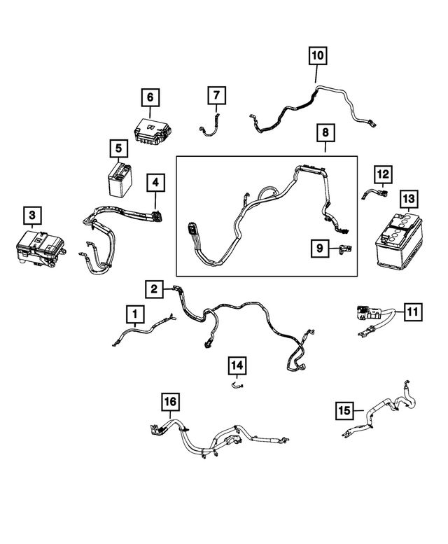 68458250AD - Electrical: Battery Positive Wiring for Mopar Image