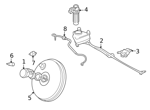 Master Cylinder - Components On Dash Panel for 2002 Ford Focus #0