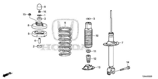 Rear Shock Absorber for 2017 Honda Accord #0