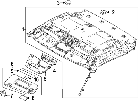 Interior Trim - Roof for 2023 Nissan Z #0