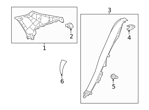 Interior Trim - Quarter Panels for 2019 Toyota Prius AWD-e #0
