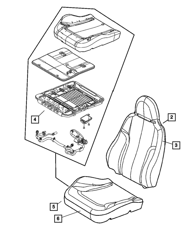 1BC621DVAA - Interior Trim: Front Seat Back, Right for Jeep: Liberty Image