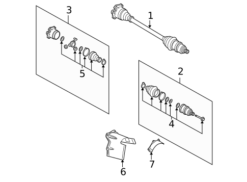 Drive Axles for 2004 Audi A8 Quattro #0
