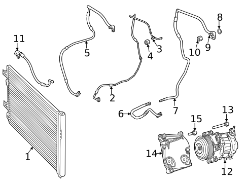 Condenser, Compressor & Lines for 2022 Ram ProMaster 3500 #0