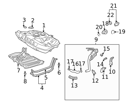 Fuel System Components for 2004 Toyota Celica #1