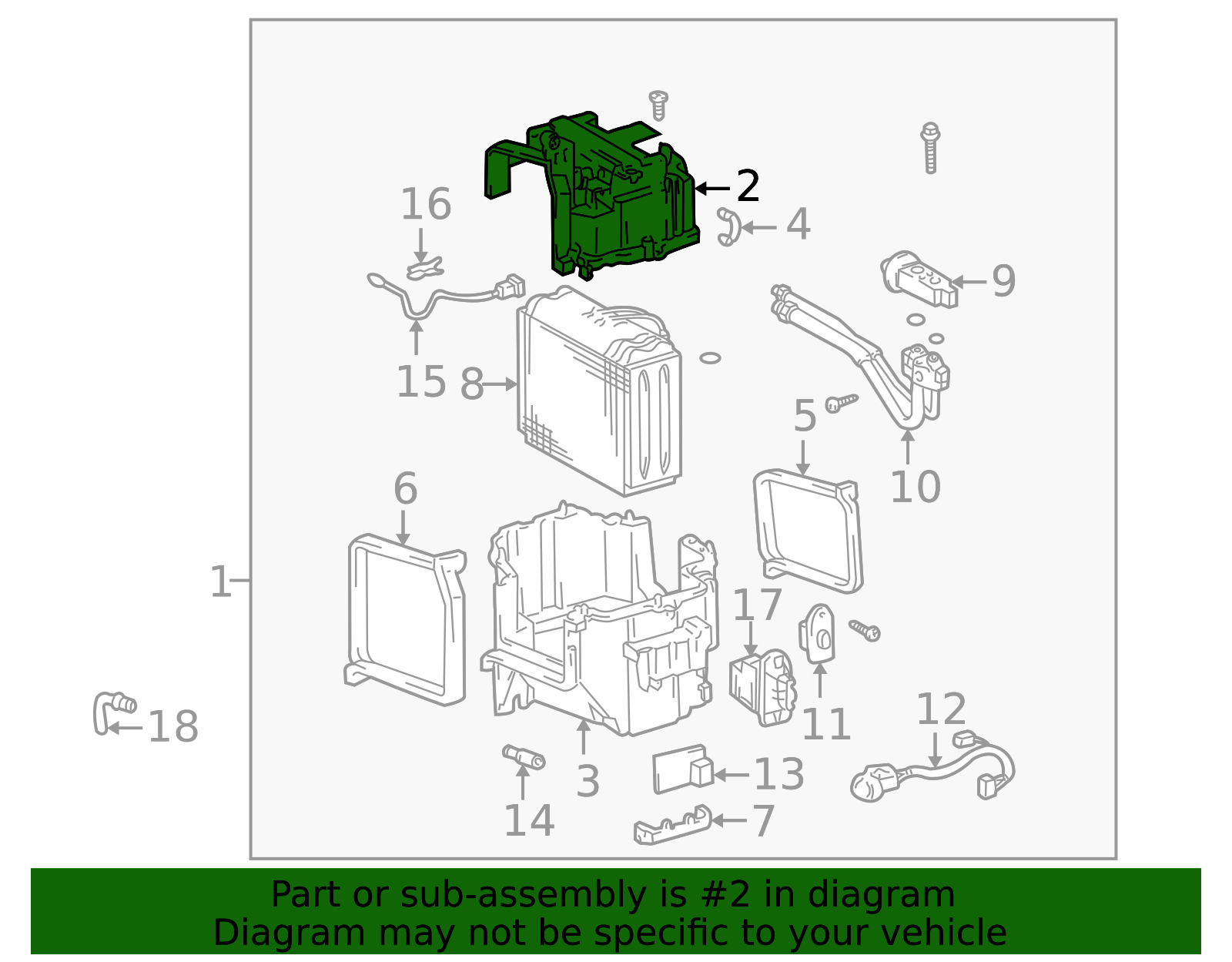A/C Evaporator Core Case 88502-35140 | Country Hills Toyota Parts