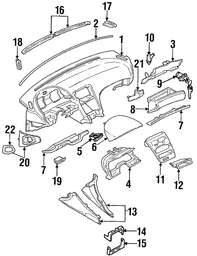 6874240P00 - : Defroster Grille for Nissan: 300ZX Image