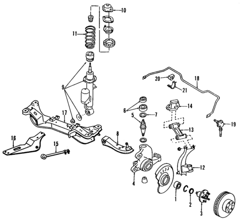 Suspension Components for 1996 INFINITI Q45 #1