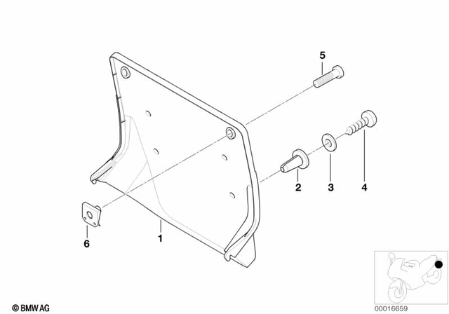 46622309703 - Frame and Mounting Parts: License Plate Holder -  for BMW-Motorrad Image