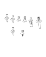 6509551AA - Electrical: Nut/rivet for Jeep: Grand Cherokee, Grand Cherokee L Image