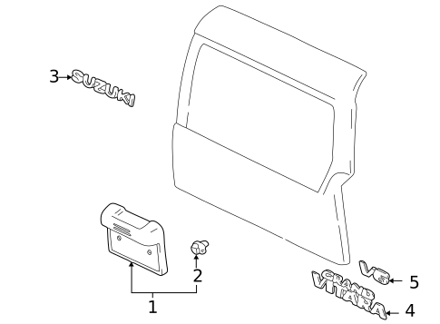 Exterior Trim - Back Door for 2003 Suzuki Grand Vitara #0