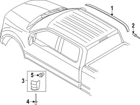 Exterior Trim - Cab for 2024 Ford F-350 Super Duty #0