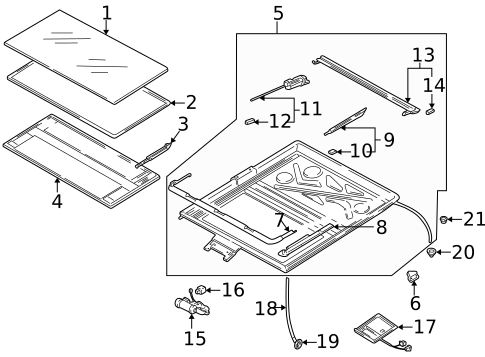 Sunroof for 2000 Audi A6 Quattro #1