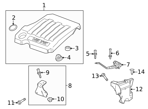 Engine Appearance Cover for 2011 Buick LaCrosse #0